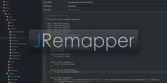 JRemapper: Compiled Java programs source port, download & source · Recomp